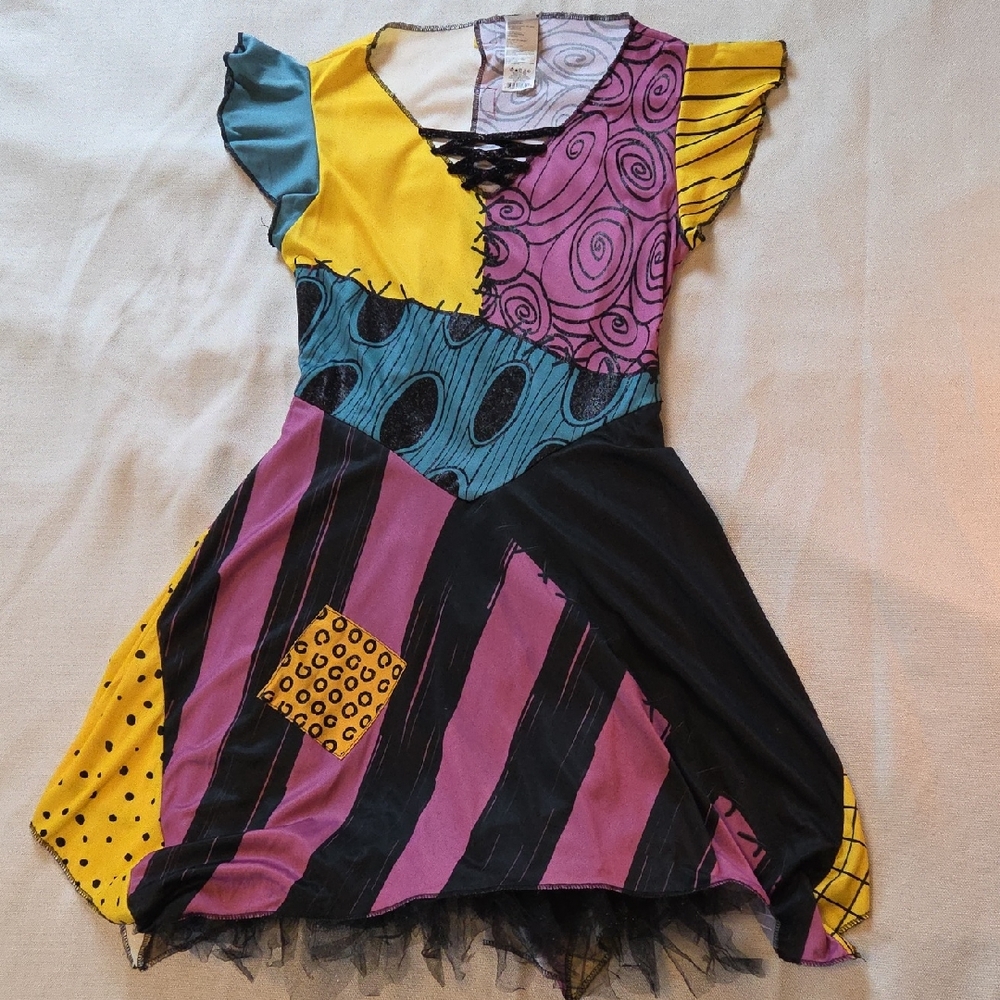 Nightmare Before Christmas Sally Costume Dress Halloween Cosplay Adult Sz Medium